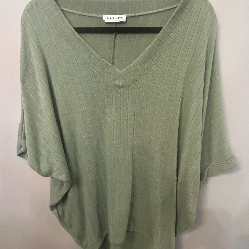 First Love Olive V-Neck Tunic
